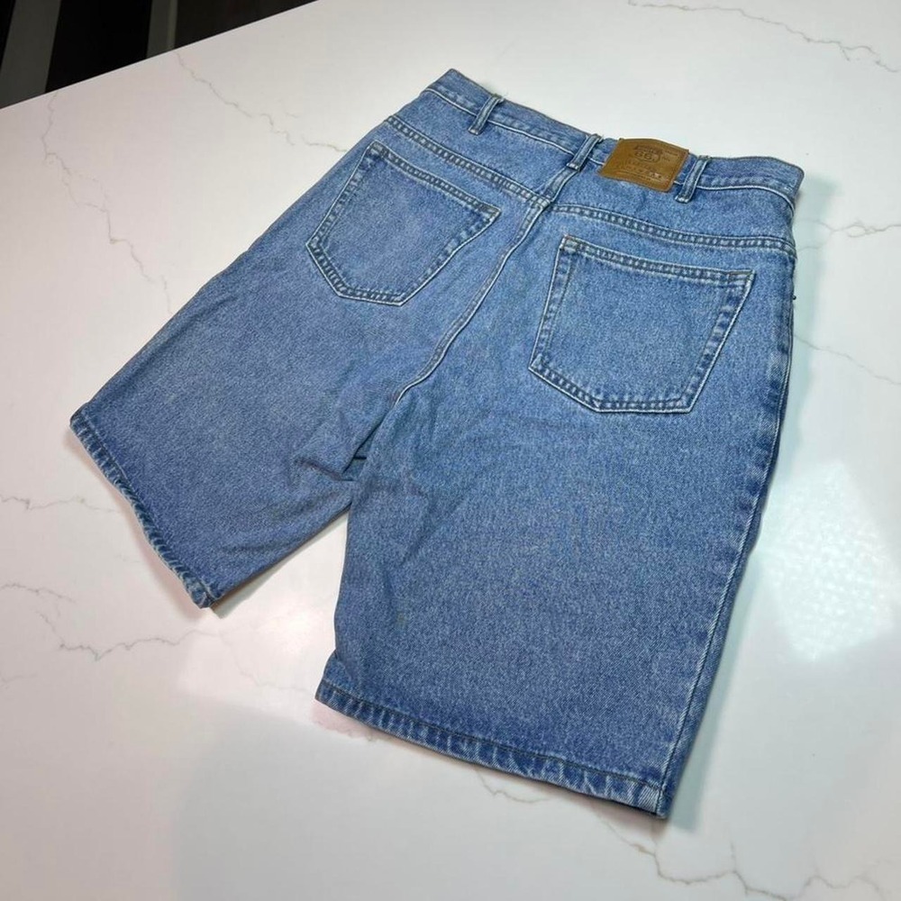 Route 66 Denim Shorts Mens Relaxed Fit Blue Jean Jorts Size 36 Medium Wash